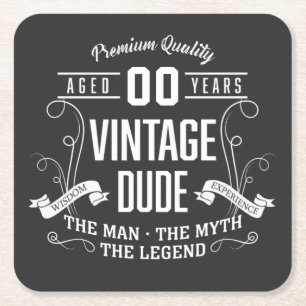 Dessous De Verre Carré Âge Vintage des Duds