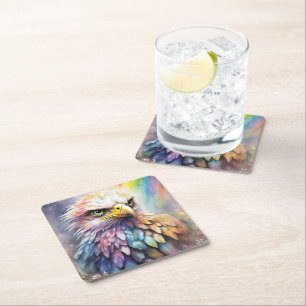 Dessous De Verre Carré Aigle arc-en-ciel 2