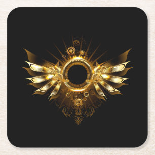 Dessous De Verre Carré Ailes de Steampunk