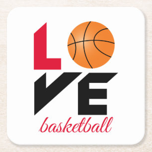 Dessous De Verre Carré Aimer le basket-ball