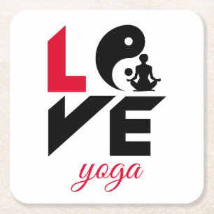 Dessous De Verre Carré Aimer le yoga