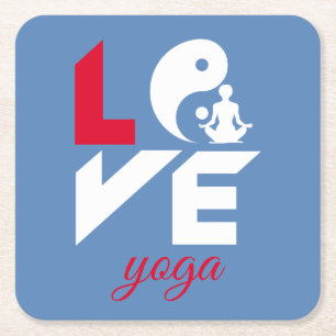 Dessous De Verre Carré Aimer le yoga