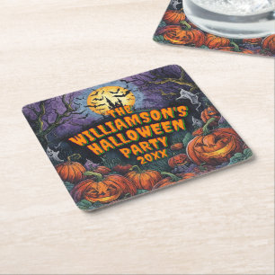 Dessous De Verre Carré Ajouter un nom Année Halloween