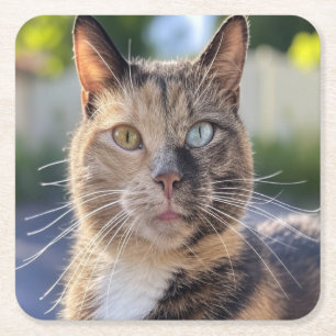 Dessous De Verre Carré Ajouter une Personnaliser photo de chat