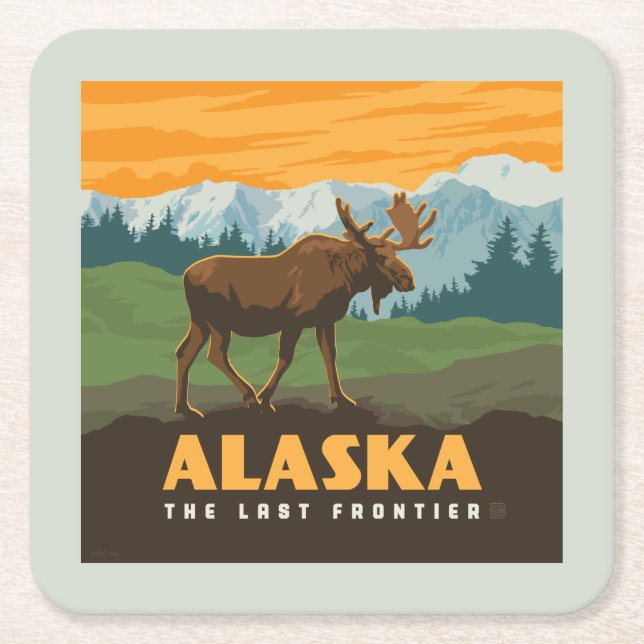 Dessous De Verre Carré Alaska | Oie frontière (Devant)