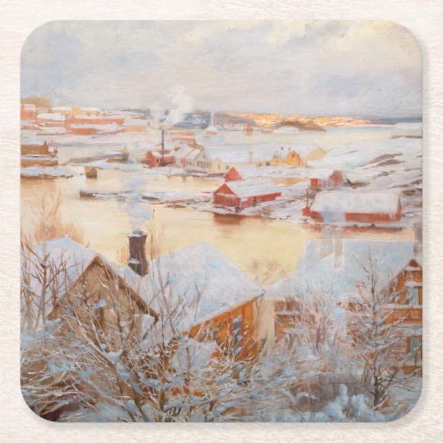 Dessous De Verre Carré Albert Edelfeel - Jour de décembre (Devant)
