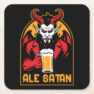 Dessous De Verre Carré Ale Satan - Boire de la bière