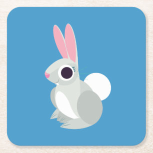 Dessous De Verre Carré Alice le lapin
