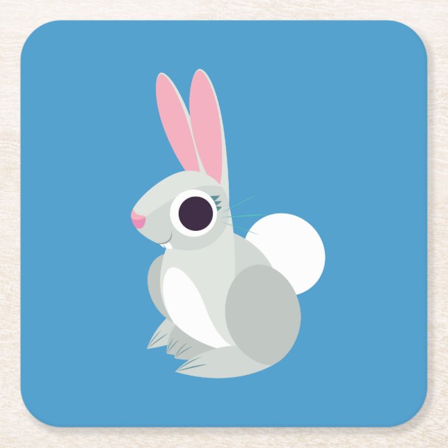 Dessous De Verre Carré Alice le lapin (Devant)