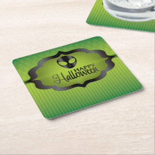 Dessous De Verre Carré Alien vert d'Halloween