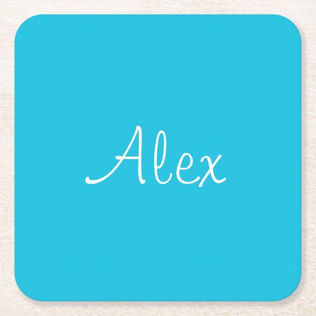 Dessous De Verre Carré Allant Aqua (Devant)