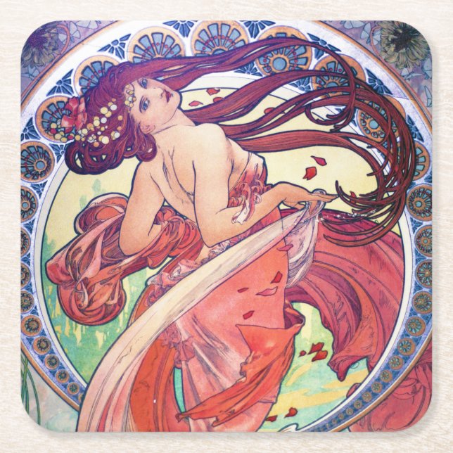 Dessous De Verre Carré Alphonse Mucha (Devant)