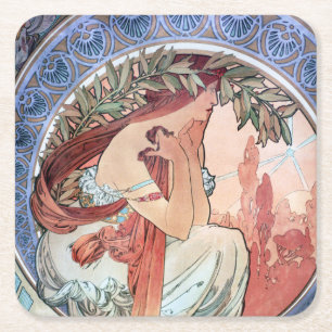 Dessous De Verre Carré Alphonse Mucha