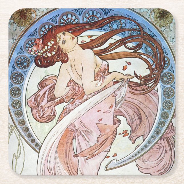 Dessous De Verre Carré Alphonse Mucha déesse (Devant)