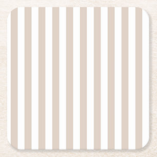 Dessous De Verre Carré Amande & Rayures Blanches
