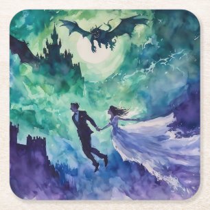 Dessous De Verre Carré Amateurs de vol - Peinture aquarelle