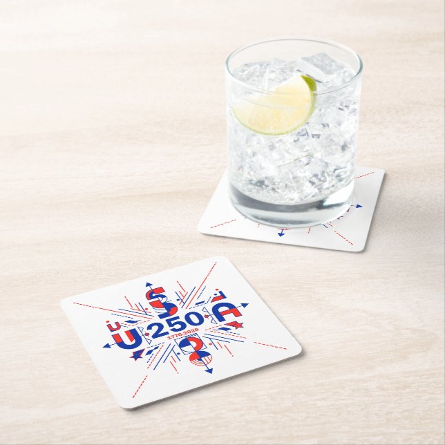 Dessous De Verre Carré America’s 250th anniversary (En situation)