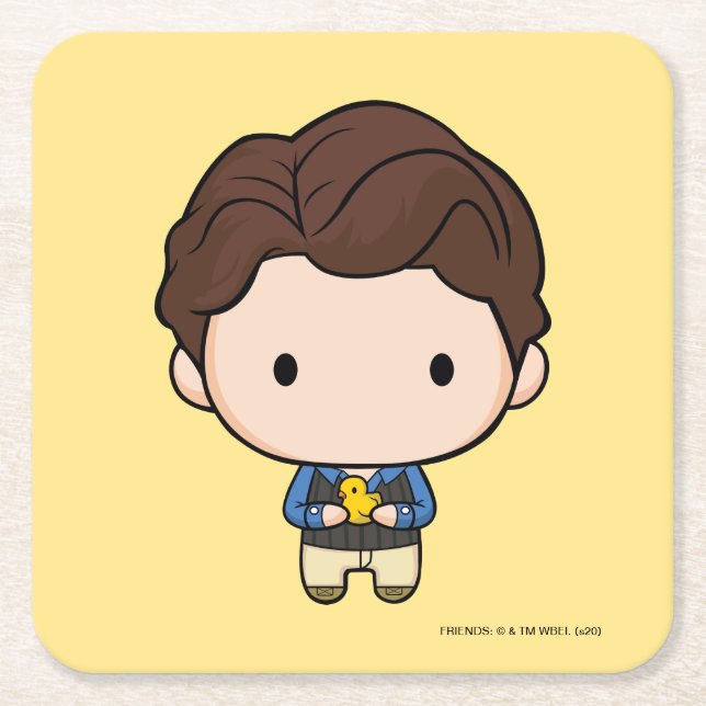 Dessous De Verre Carré AMIS™ | Chandler Chibi (Devant)