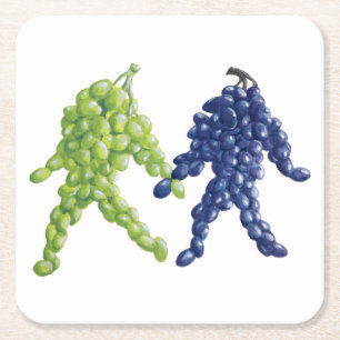 Dessous De Verre Carré Amis du raisin