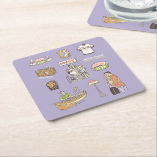 Dessous De Verre Carré AMIS™   Icônes de dessin