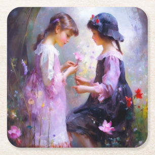 Dessous De Verre Carré Amour