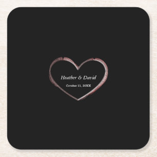 Dessous De Verre Carré Amour Coeur Attractif Charming Mariage