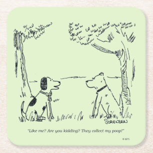 Dessous De Verre Carré Amour de chien