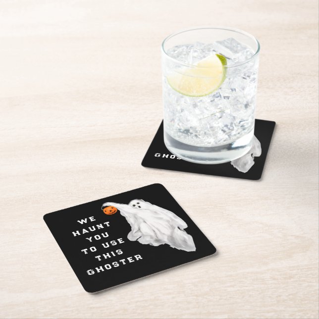 Dessous De Verre Carré Amusante fête d'Halloween pour adultes (En situation)