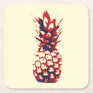 Dessous De Verre Carré Ananas
