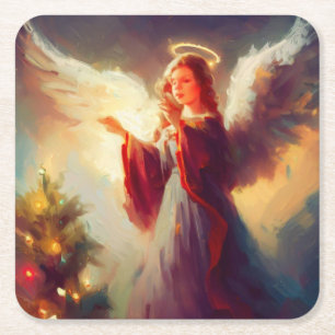 Dessous De Verre Carré Ange de Noël 3