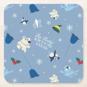 Dessous De Verre Carré Animal Friends "Bye Buddy" Motif d'hiver