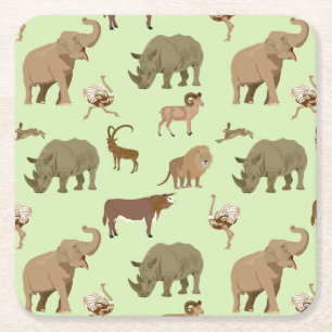 Dessous De Verre Carré Animaux sauvages