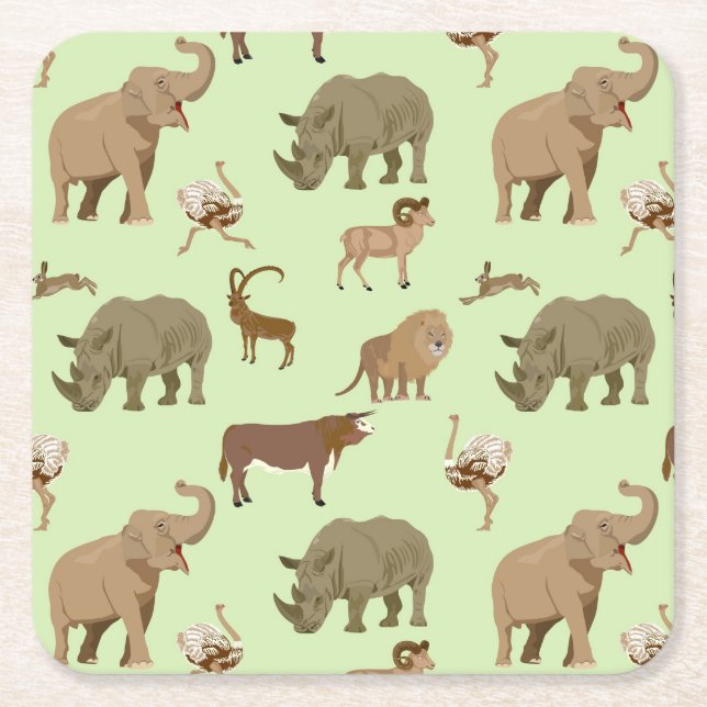 Dessous De Verre Carré Animaux sauvages (Devant)