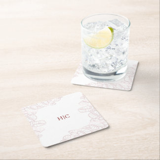 Dessous De Verre Carré Anthurium Initials Coaster