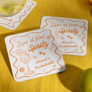 Dessous De Verre Carré Aperol spritz Enterrement de vie de jeune fille
