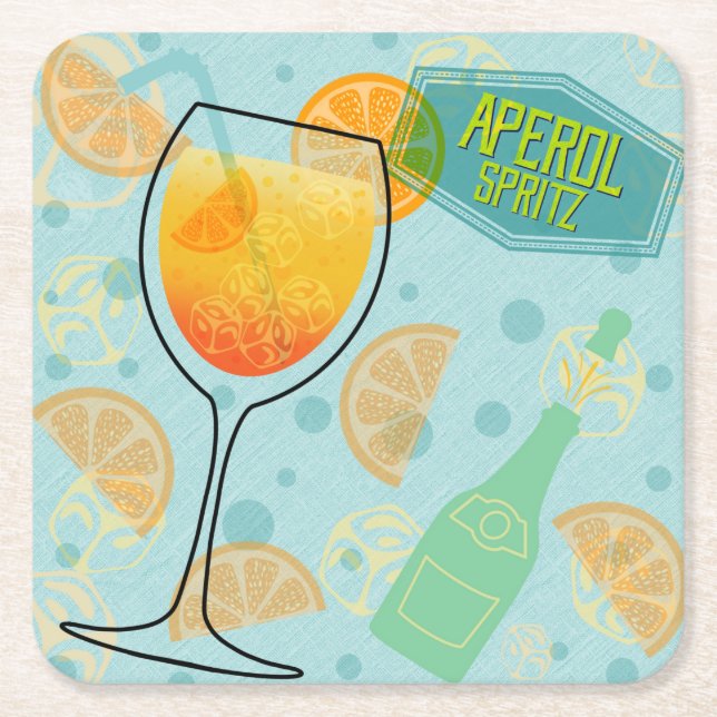 Dessous De Verre Carré Aperol SpritzSquare (Devant)