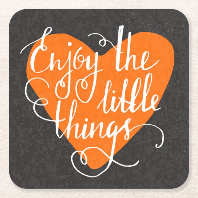 Dessous De Verre Carré Appréciez les petites choses (Devant)