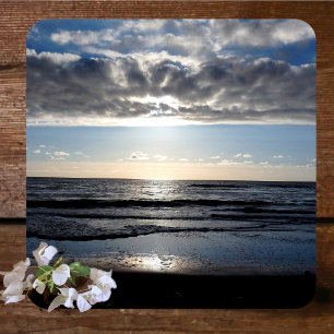 Dessous De Verre Carré Après-midi à la plage