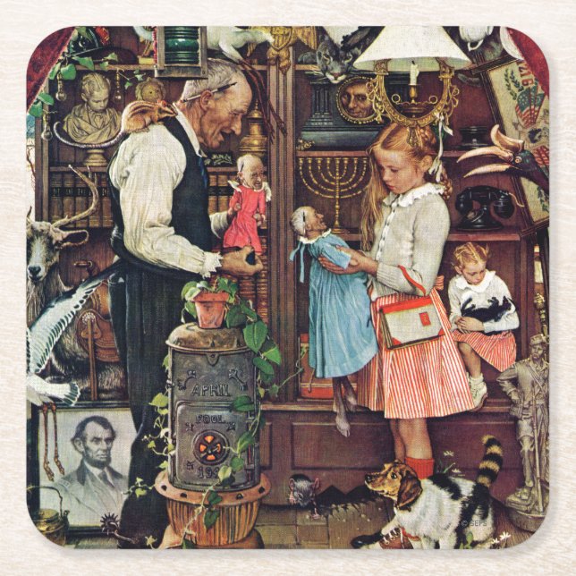 Dessous De Verre Carré April Fool, 1948 (Devant)