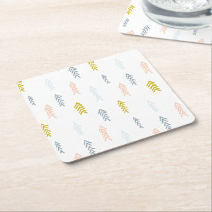 Dessous De Verre Carré Aquarelle douce Chevron Motif