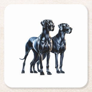 Dessous De Verre Carré Aquarelle Great Danes