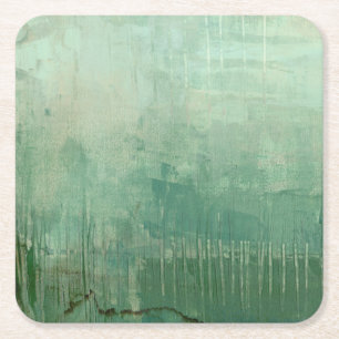Dessous De Verre Carré Aquarelle verte contemporaine