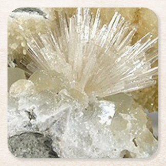 Dessous De Verre Carré Aragonite et Quartz