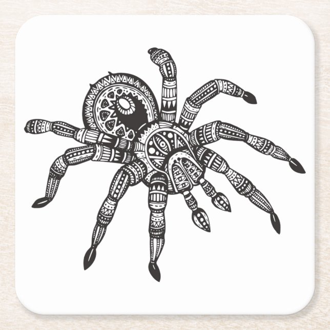 Dessous De Verre Carré Araignée inspirée (Devant)
