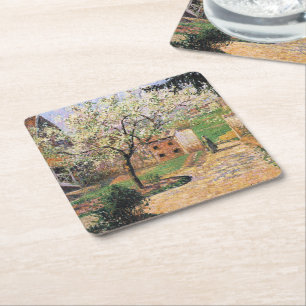 Dessous De Verre Carré Arbre à prune, Eragny Camille Pissarro