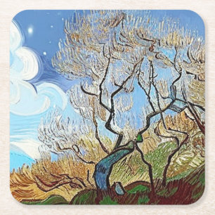 DESSOUS DE VERRE CARRÉ ARBRE DE MONTAGNE