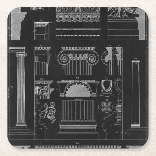 Dessous De Verre Carré Architecture graphique IV