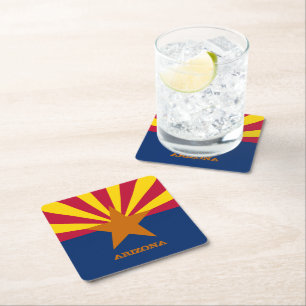 Dessous De Verre Carré Arizona Flag & Arizona State États-Unis fans de fê