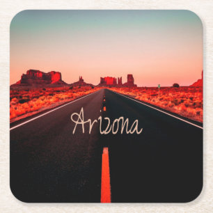 Dessous De Verre Carré Arizona Sunset Desert Red Rocks
