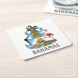 Dessous De Verre Carré Armoiries - Bahamas